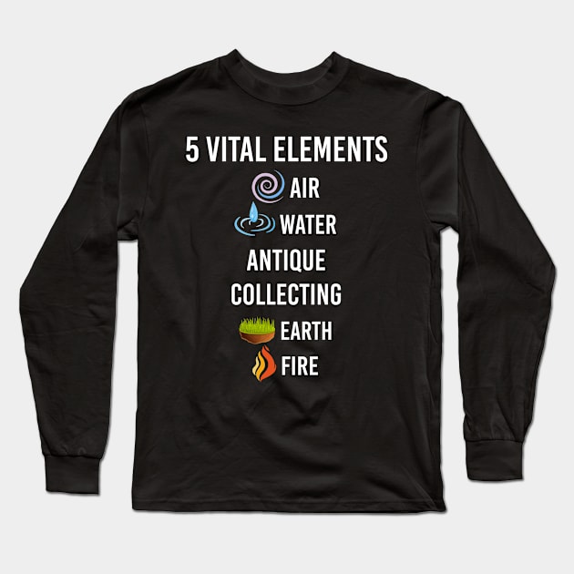 5 Elements Antique collecting Long Sleeve T-Shirt by Hanh Tay